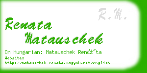 renata matauschek business card